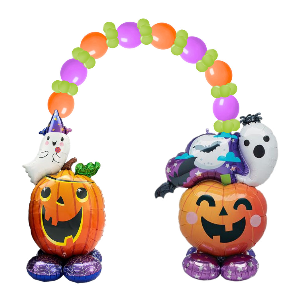 Pumpkins and Ghosts Halloween Single Door Linking Arch