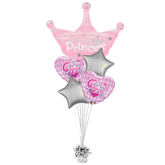 Pink and Purple Birthday Princess Balloon Bouquet