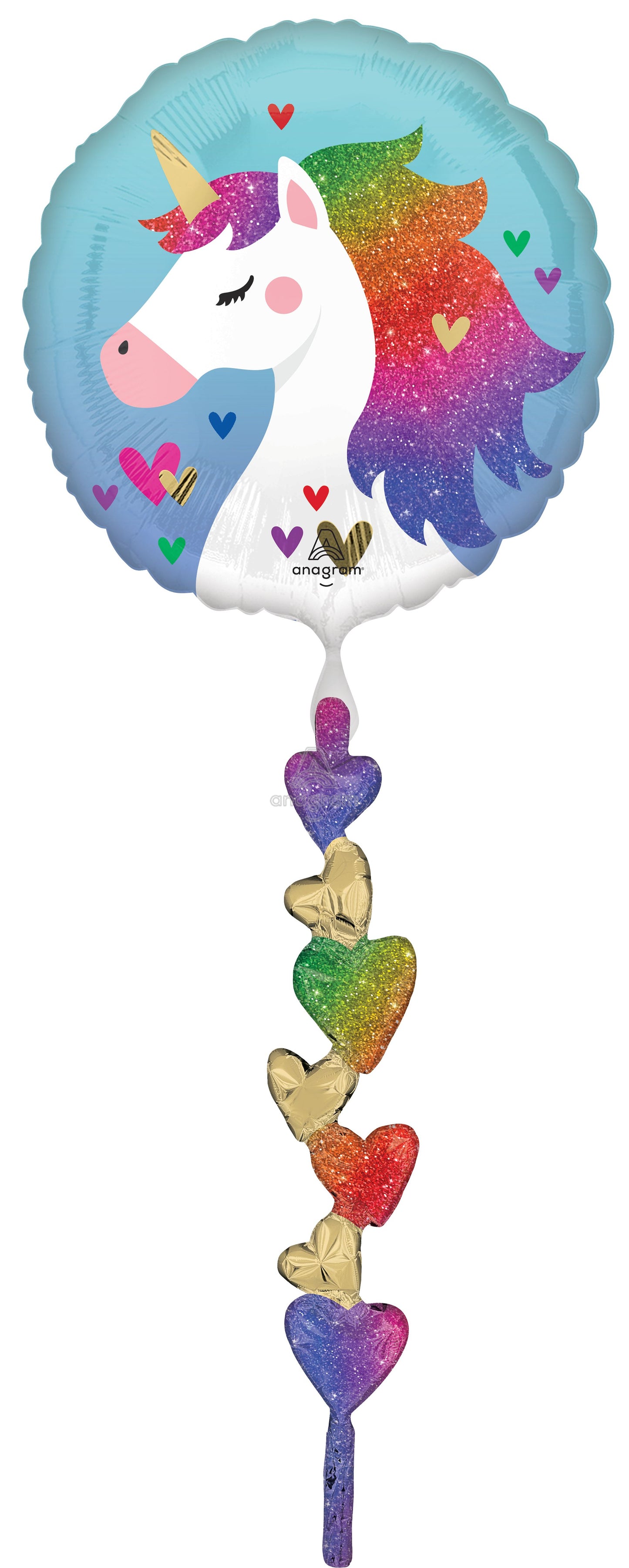 Rainbow Unicorn Tails Airwalker Balloon (67 Inch)
