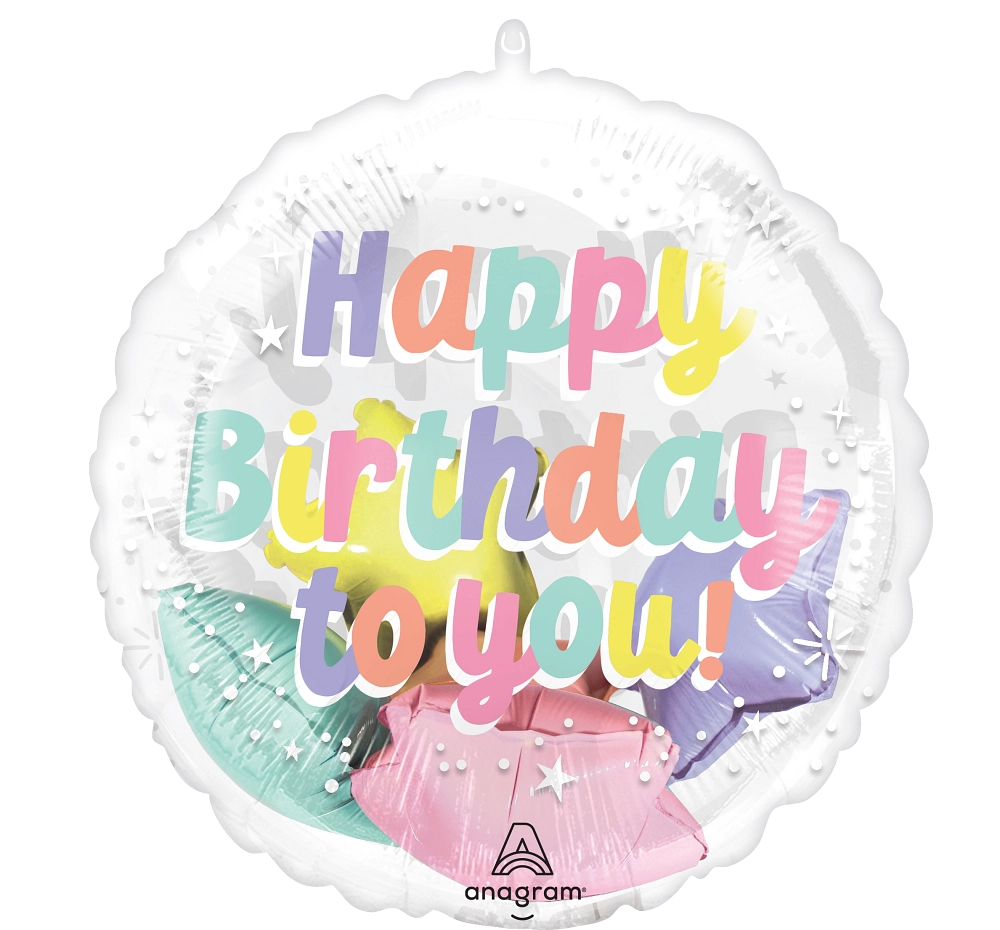 Pastel Happy Birthday To You Insiders Balloon