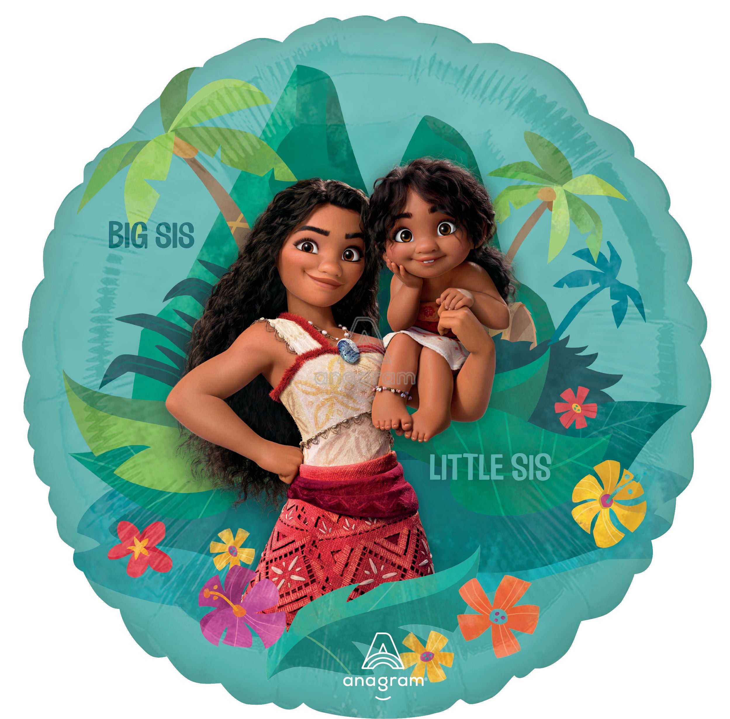 Moana Big Sis and Little Sis Foil Balloon (18 Inch) – Charleston
