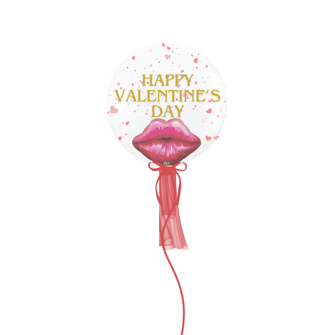 Valentine's Kiss Confetti Gift Balloon