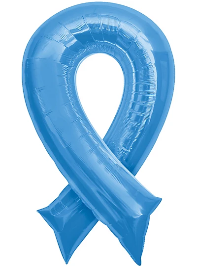 Blue Awareness Ribbon Foil Balloon