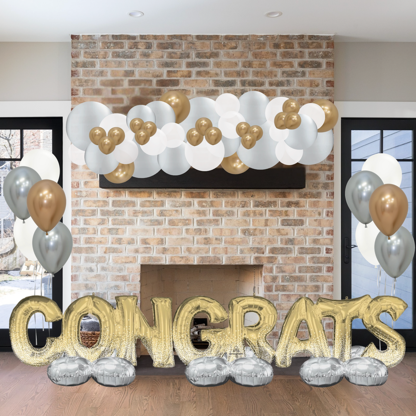 Elegant Silver & Gold Congrats Package