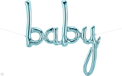 Baby Letters Script Balloon Banners