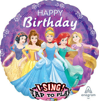 disney princess happy birthday balloon
