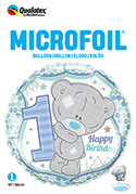 Tiny Taddy Teddy Bear 1st Birthday 18" Foil Balloons (Options Available)