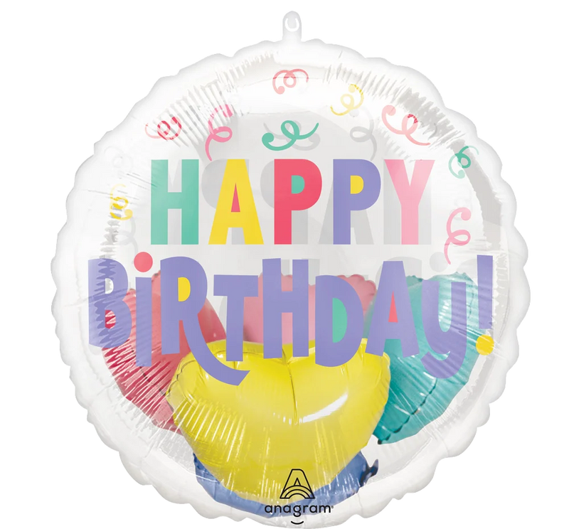 Pastel Rainbow Birthday Balloons