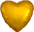 Yellow Gold Heart Balloon (18 Inch)