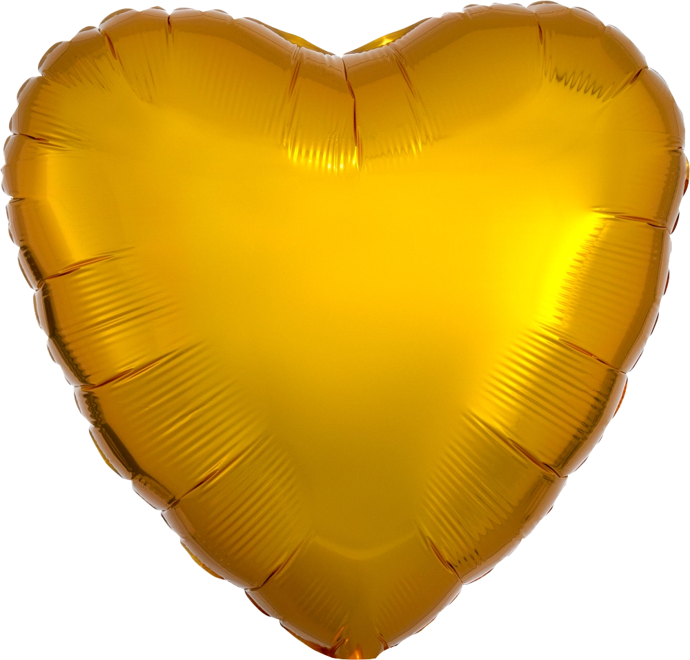 Yellow Gold Heart Balloon (18 Inch)
