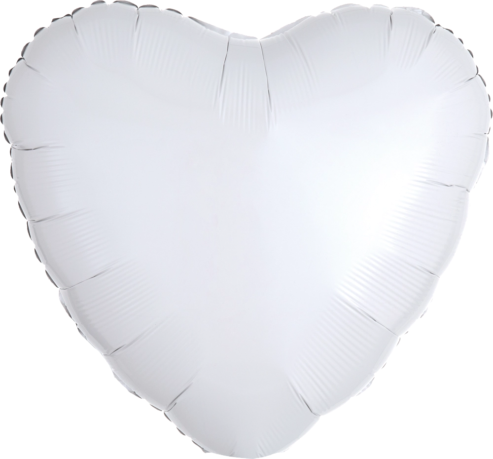 White Heart 18" Foil Balloon