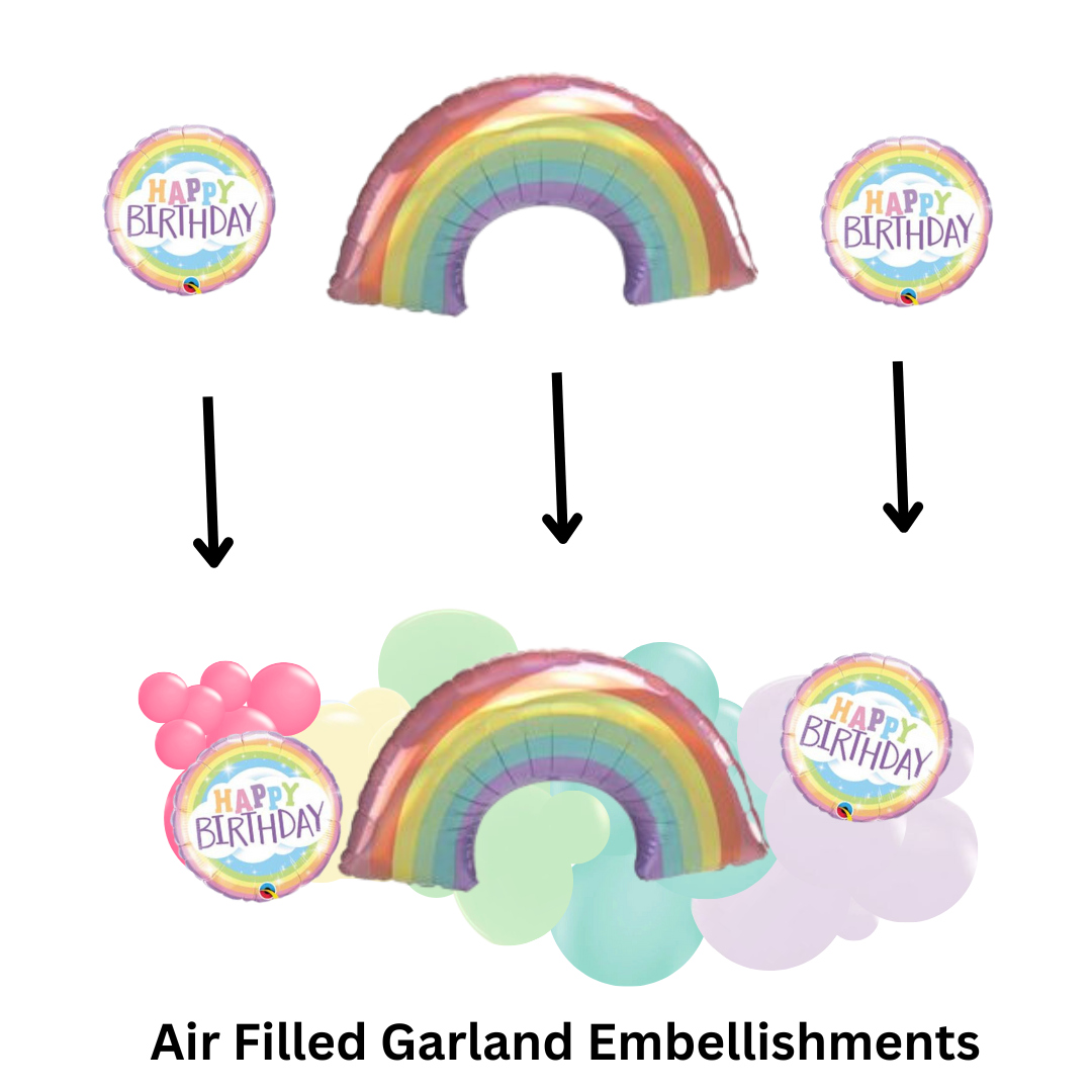 Pastel Rainbow Balloon Garlands
