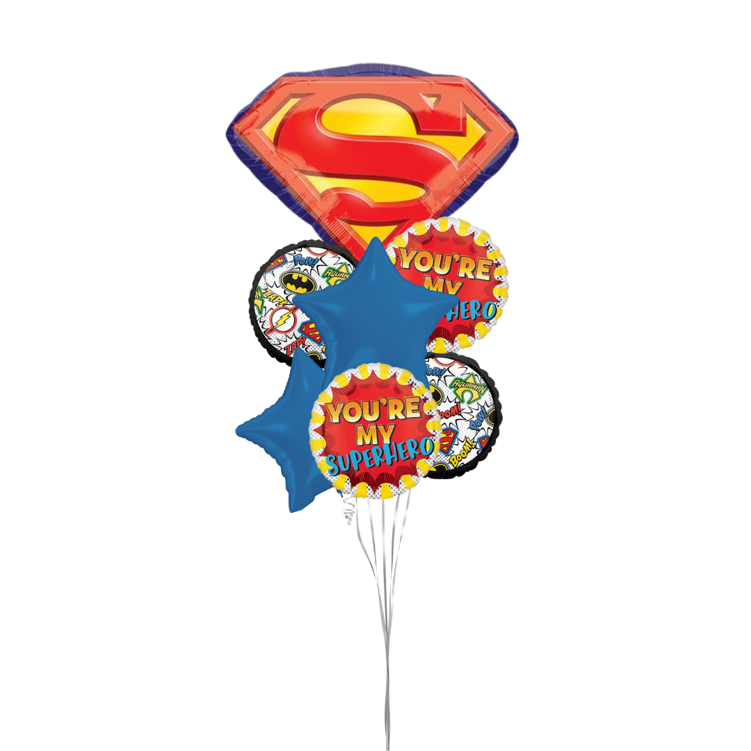 You're My Hero Superman Hospital Balloon Bouquet