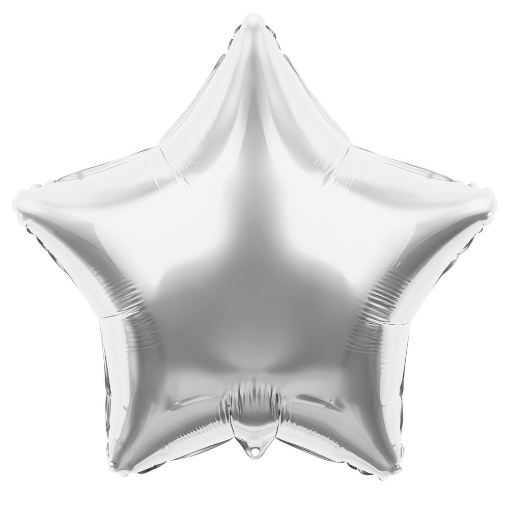 Silver Jumbo Star Foil Balloon