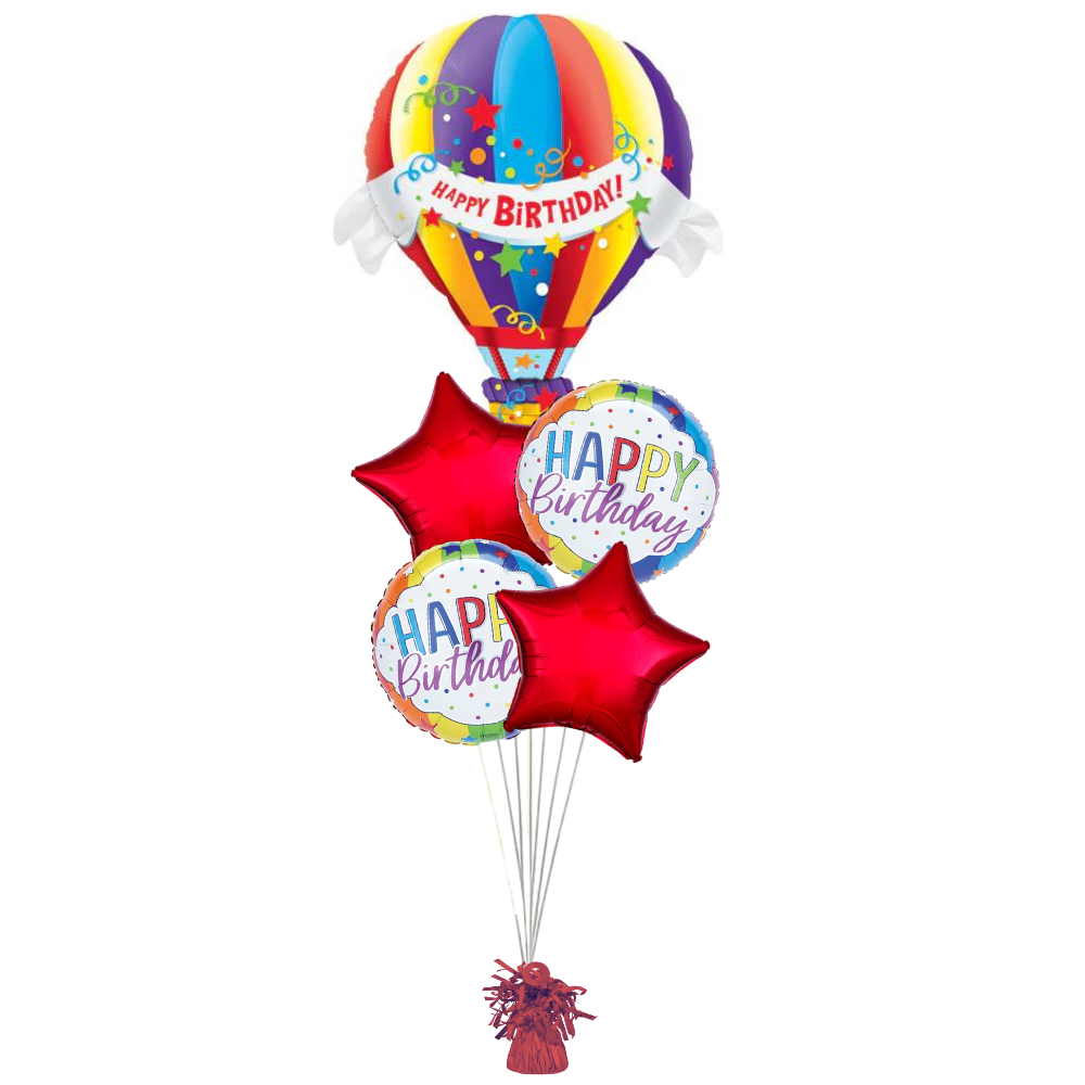 Hot Air Balloon Birthday Balloon Bouquet