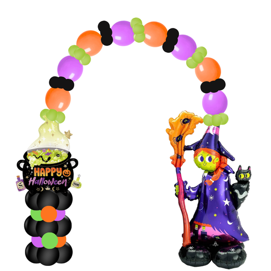 Witchy Cauldron Happy Halloween Single Door Linking Arch