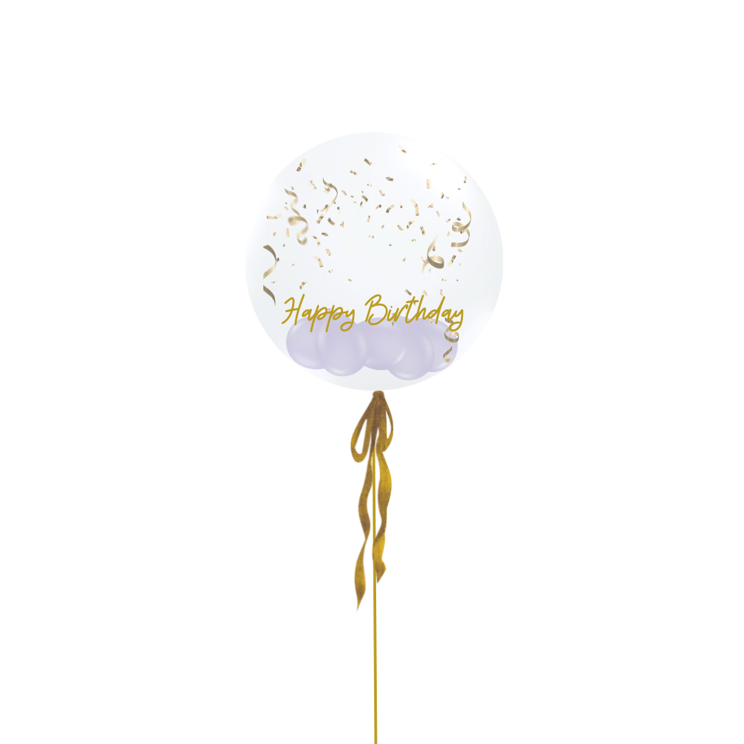 Elegant Vintage Birthday Bubble Gift Balloon