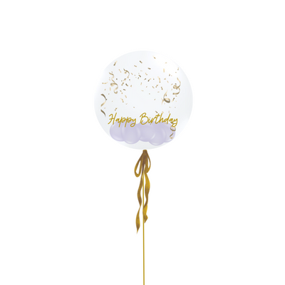 Elegant Vintage Birthday Bubble Gift Balloon