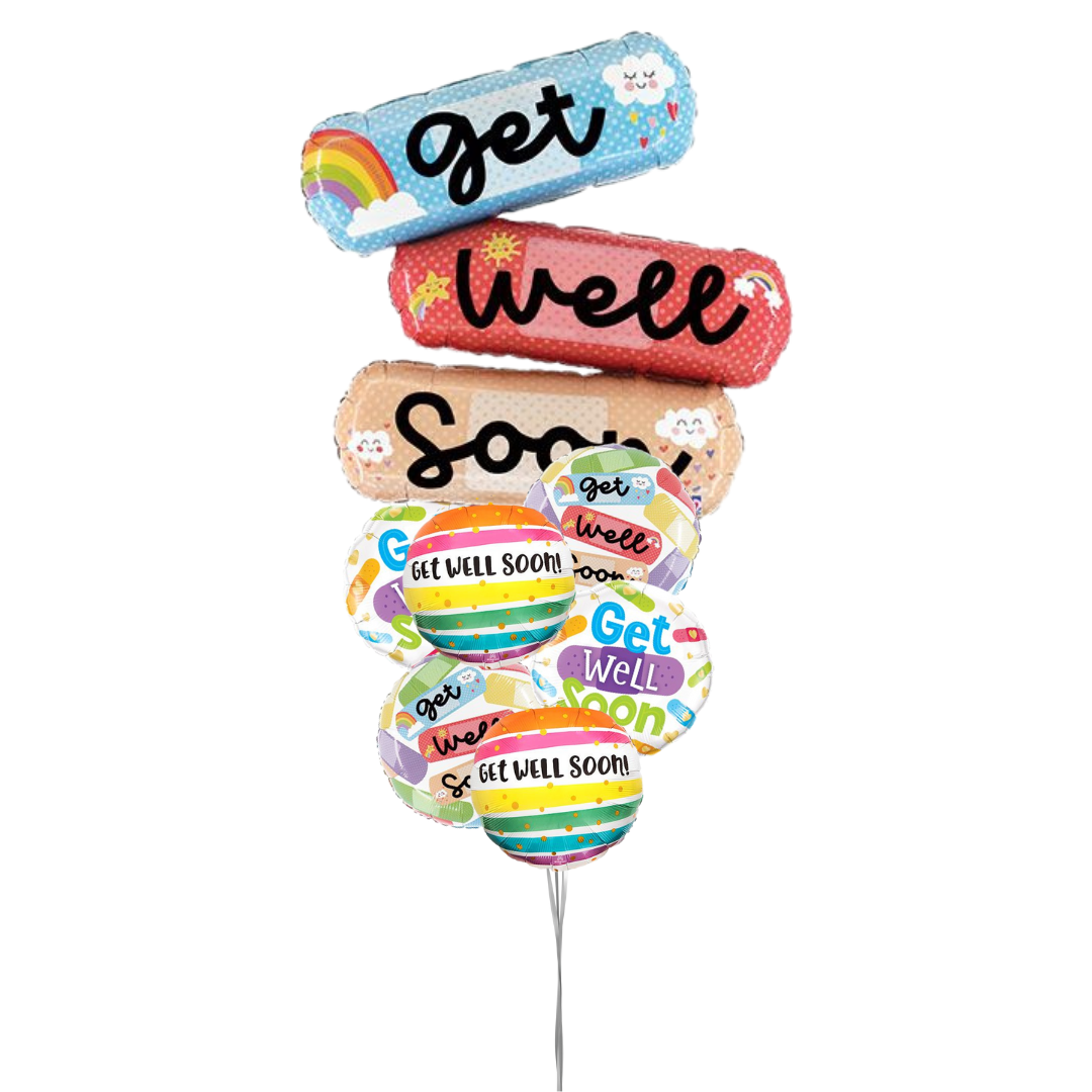 Get Well Bandages Hospital Balloon Bouquet