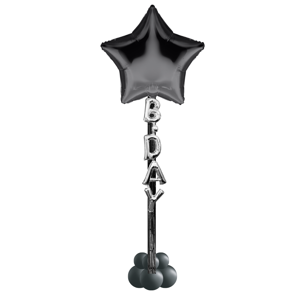 Black Star Bday Floating Column