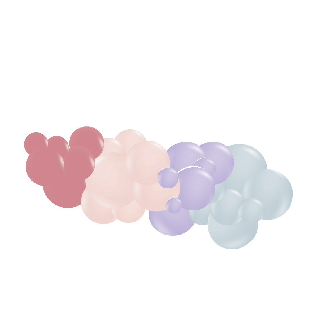 Pink, Purple, and Grey Garland