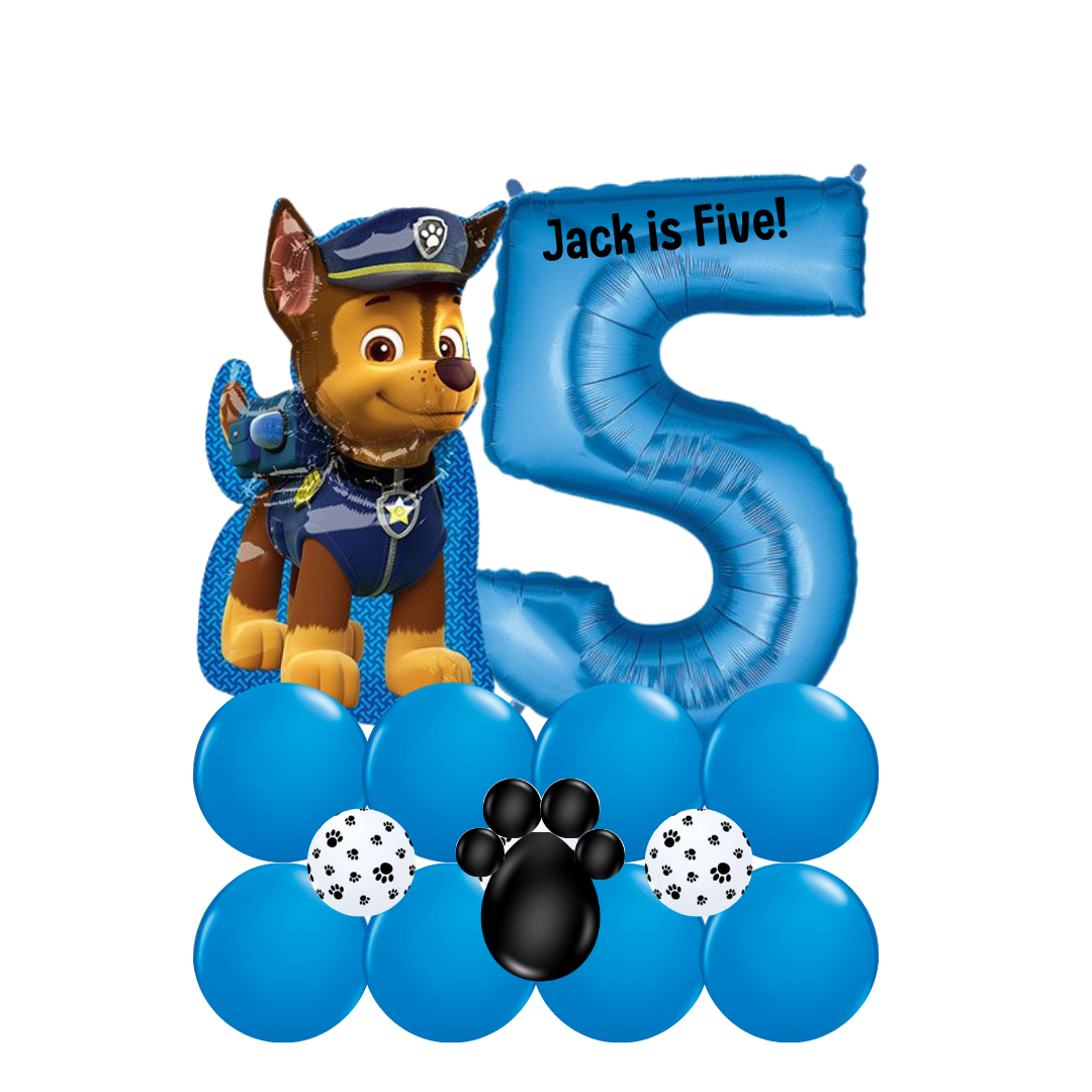 Chase Paw Patrol Personalize Age Marquee