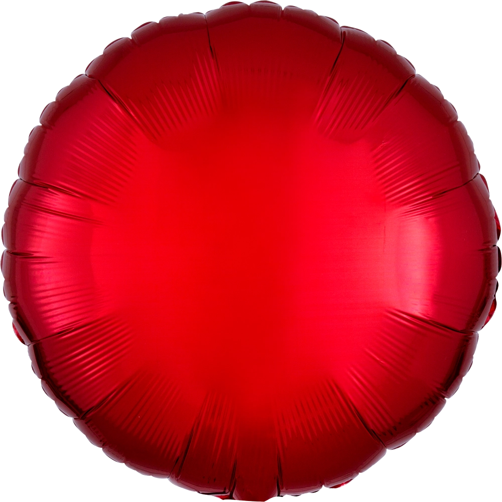 Metallic Red Circle 18" Foil Balloon