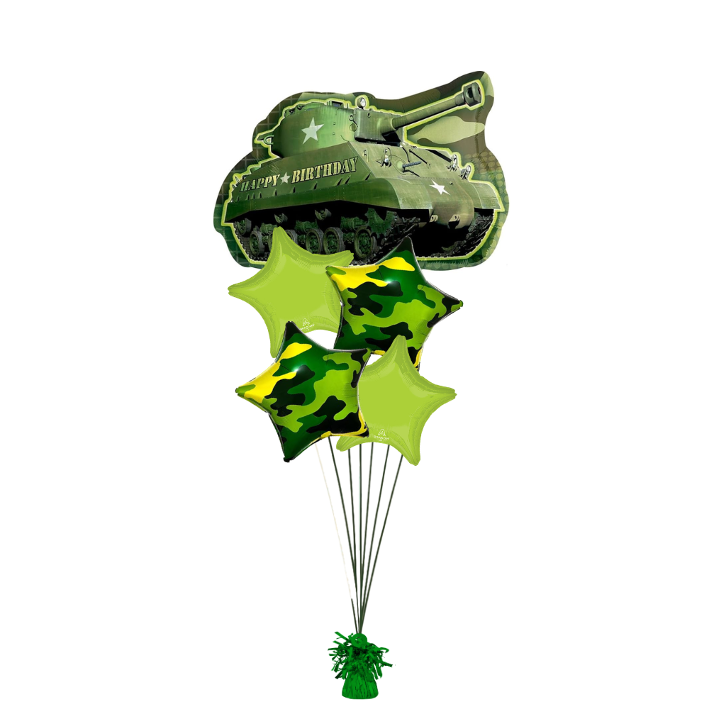 Birthday Army Tank Balloon Bouquet