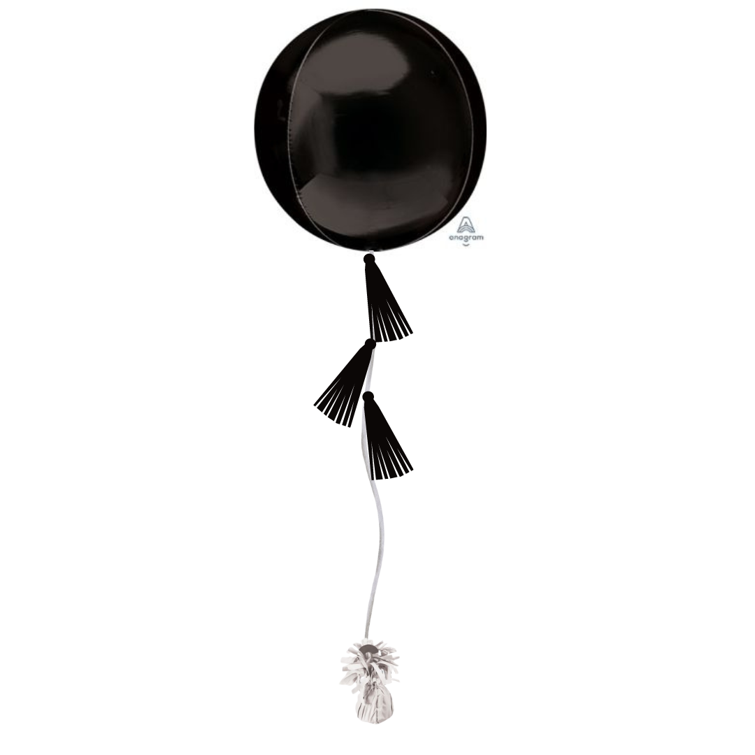 Black Tasseled Orb