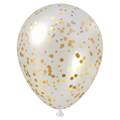 Gold Confetti FIlled Clear Latex Balloon (18 Inch)