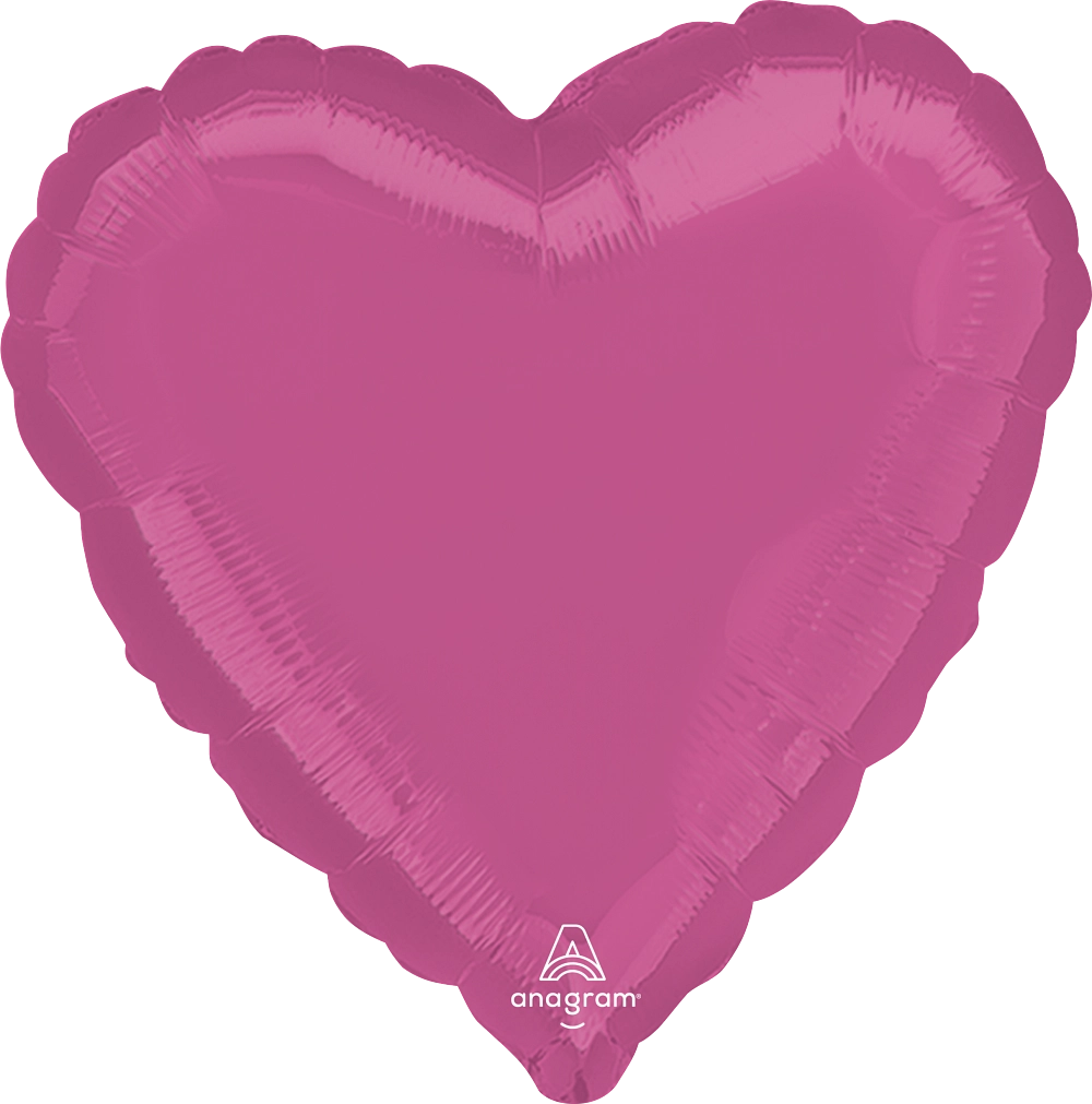 Bright Bubblegum Pink Heart 18" Foil Balloon