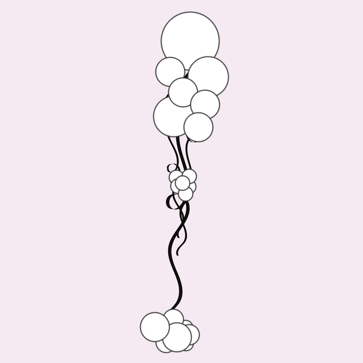 Custom Small Organic Latex Balloon Bouquet