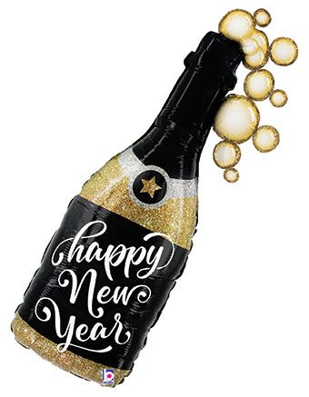 NEW YEARS CHAMPAGNE BUBBLES BOTTLE