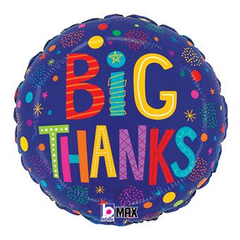 Small Blue Big Thanks Balloon