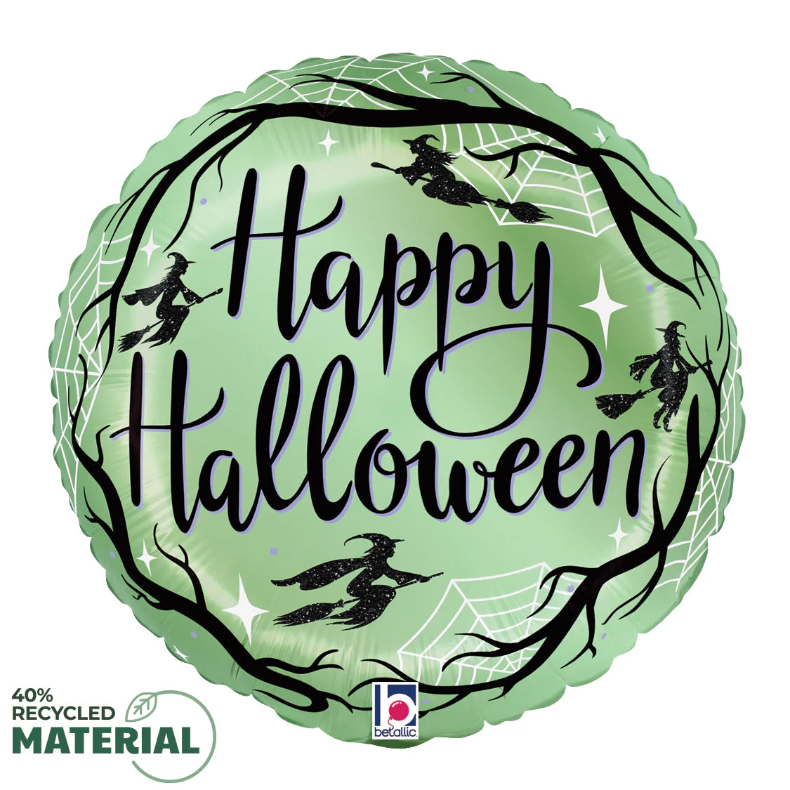 Green Witchy Halloween Foil Balloon