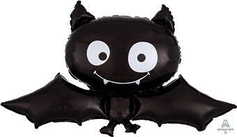 LRG SHP CUTE BLACK BAT 41" (O)