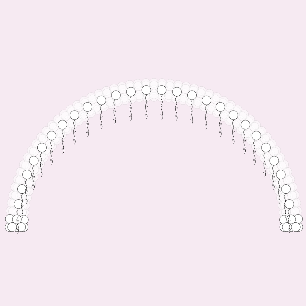 Custom String of Pearl Indoor Balloon Arch