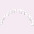 Custom String of Pearl Indoor Balloon Arch