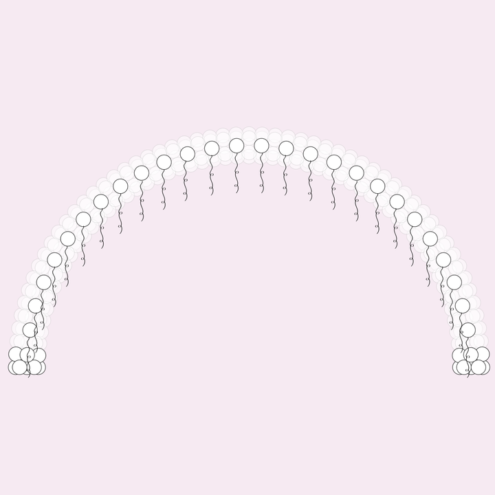 Custom String of Pearl Indoor Balloon Arch