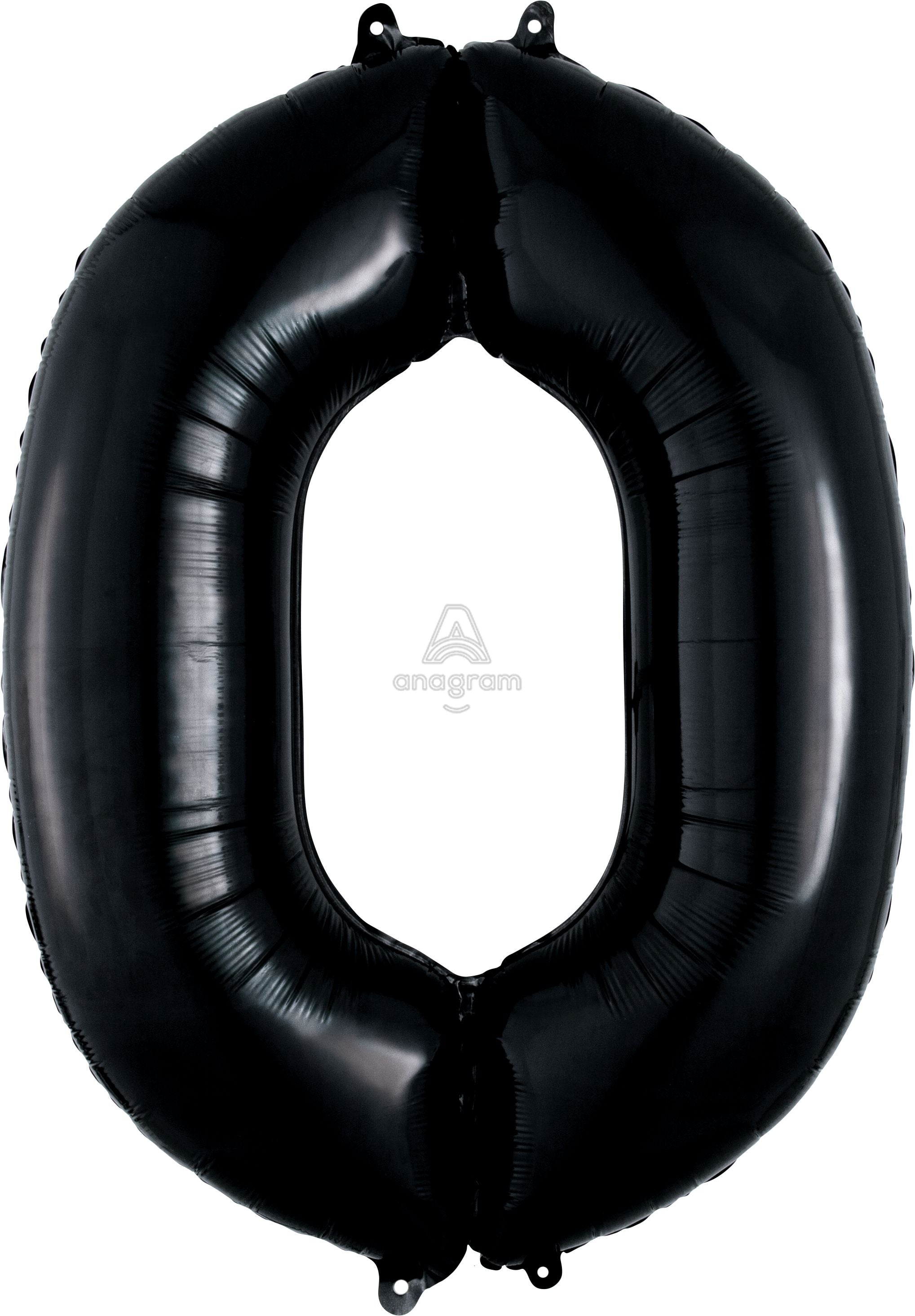 Floating Black Number "0" Balloon (3 Foot or 34 Inch)