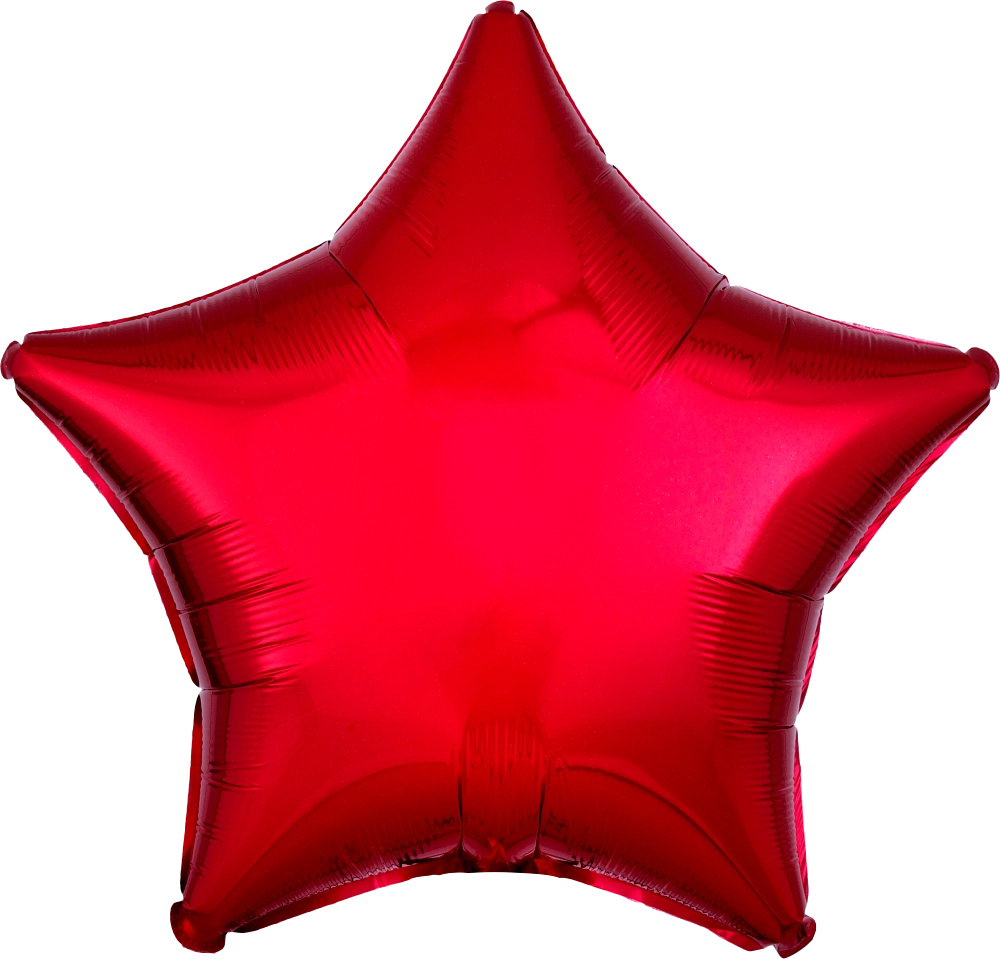 Metallic Red Star 18" Foil Balloon