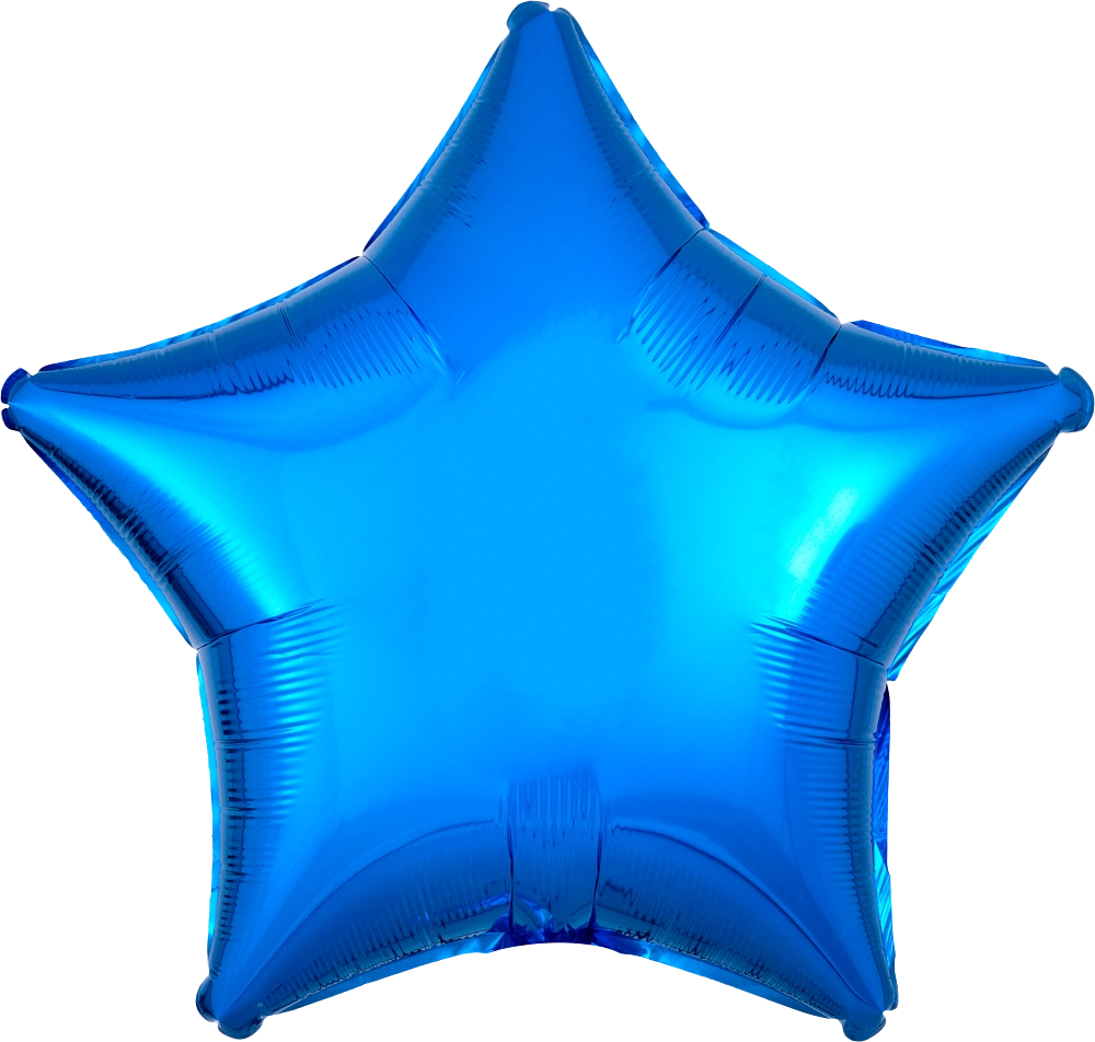 Metallic Blue Star 18" Foil Balloon