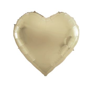 Jumbo Champagne Heart Foil Balloon with Weight (68 Inch)