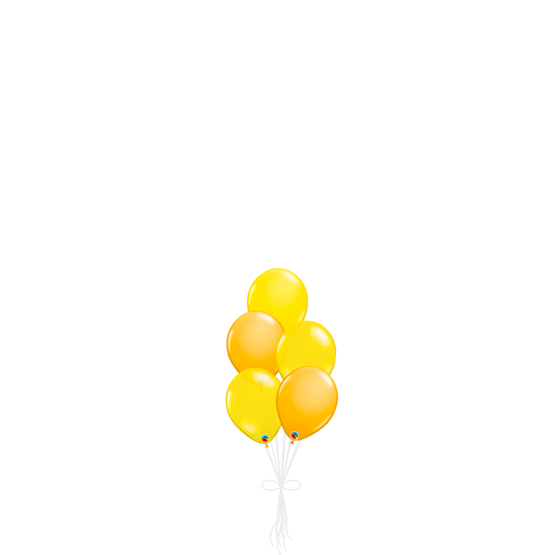 All Yellows 5 Piece Latex Bouquet