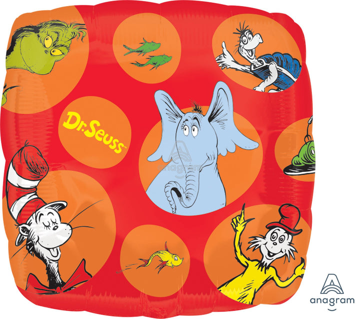 Dr. Seuss Characters Square Balloon (18 Inch)