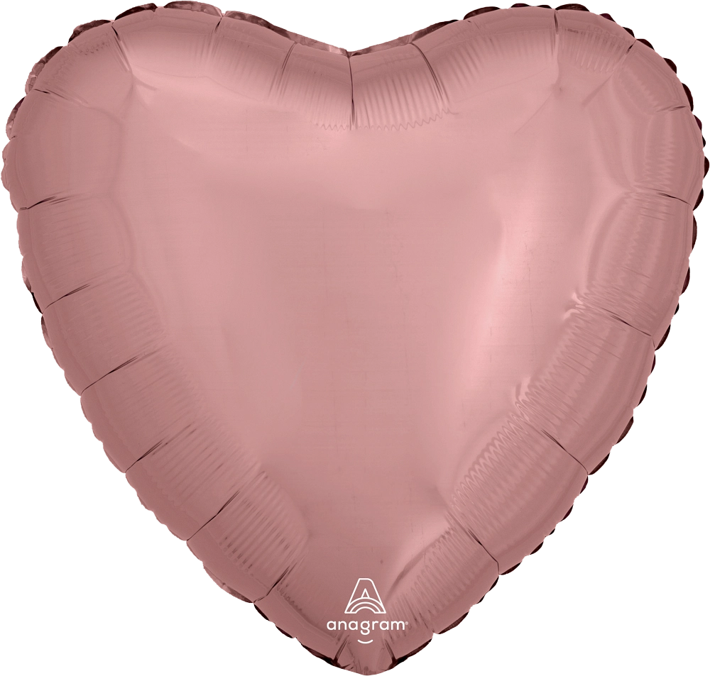 Rose Gold Solid Jumbo Foil Heart Balloon (36 Inch)
