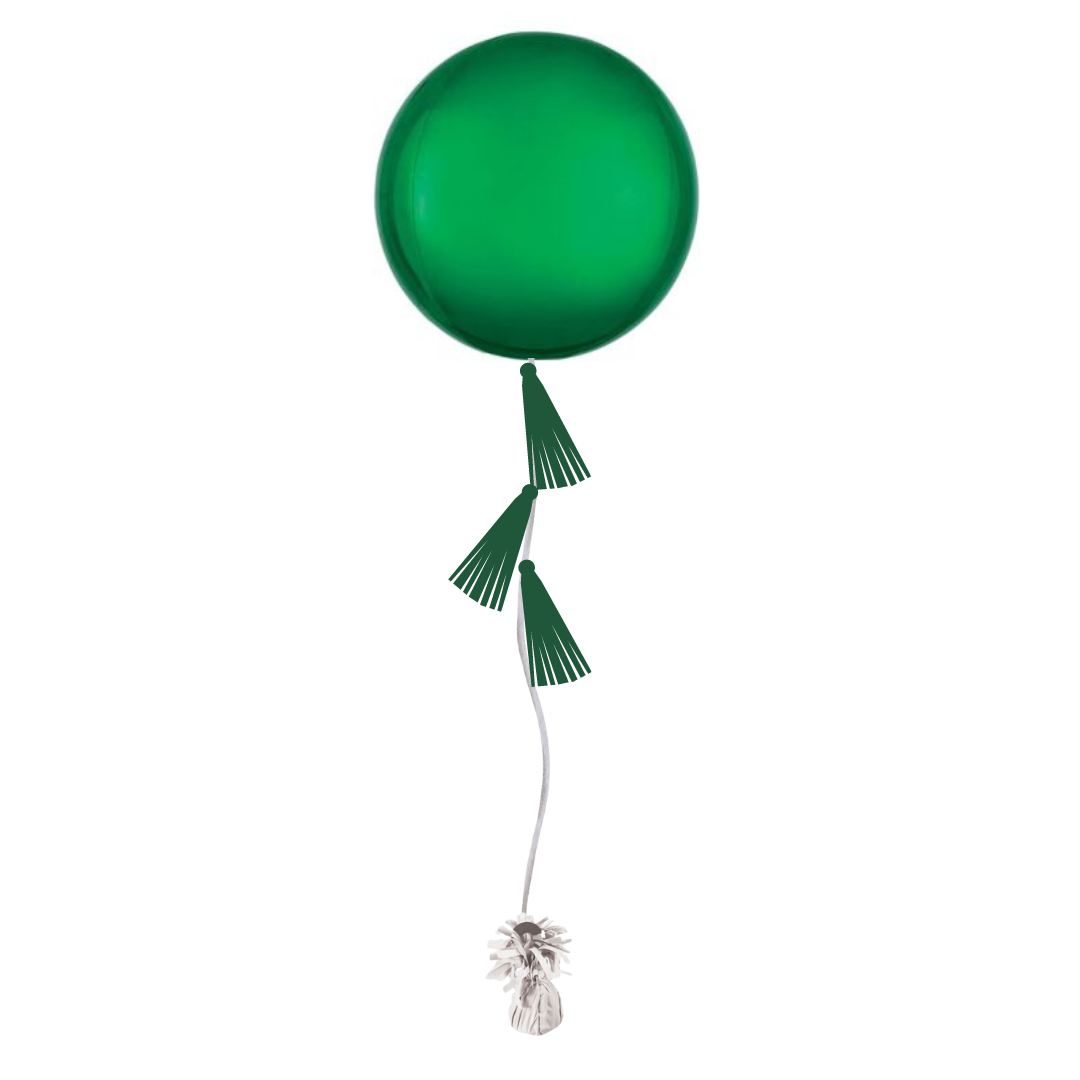 Dark Green Tasseled Orb
