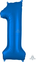 Floating Blue Number "1" Balloon (3 Foot or 34 Inch)