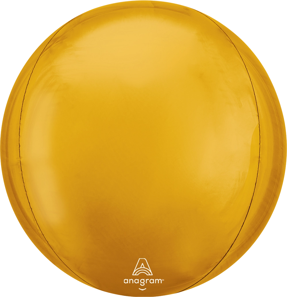 Jumbo Yellow Gold Solid Orbz 21" Foil Balloon