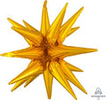 Air-Filled, Non-Floating, YELLOW GOLD Magic Star Balloons (20"-35")